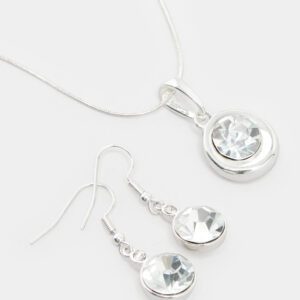 Yours 2 PACK Silver Tone Diamante Necklace & Earring Set